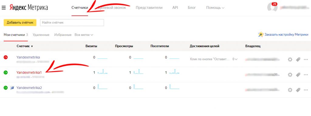 Просмотр статистики посещаемости сайта через Яндекс.Метрику